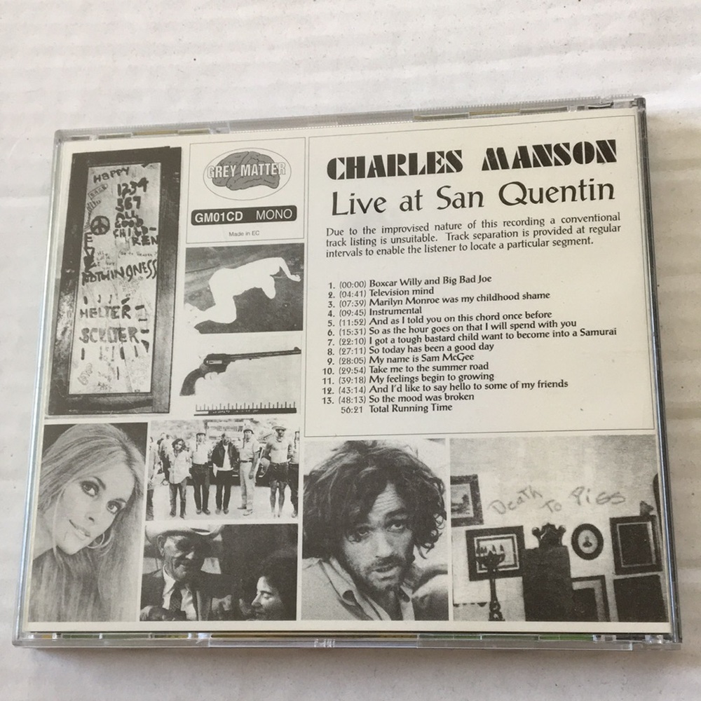 Charles Manson Live at San Quentin CD Rare - Picture 2 of 3